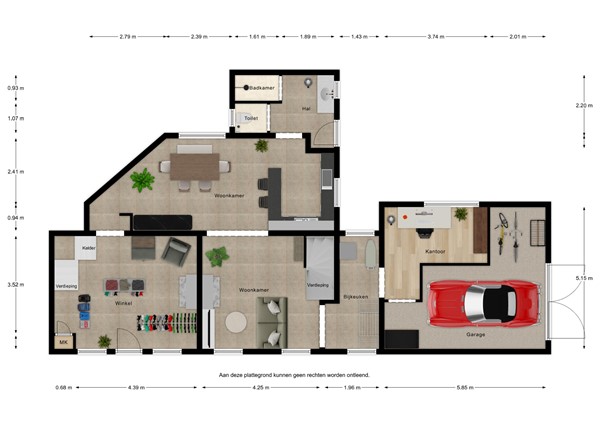 Floorplan - St. Annastraat 124, 4524 JH Sluis
